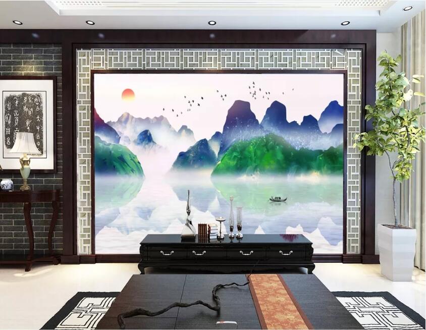 3D Green Valley WC11 Wall Murals Wallpaper AJ Wallpaper 2