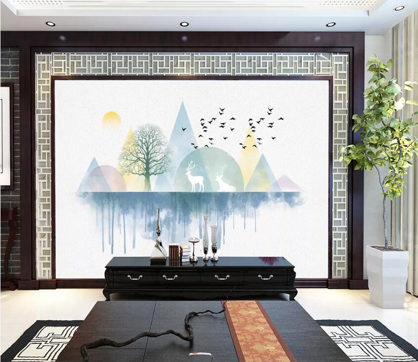 3D Colored Valley WC01 Wall Murals Wallpaper AJ Wallpaper 2