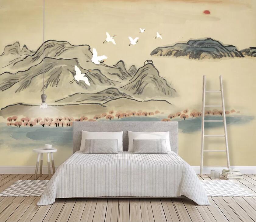 3D Sketch Valley WC40 Wall Murals Wallpaper AJ Wallpaper 2