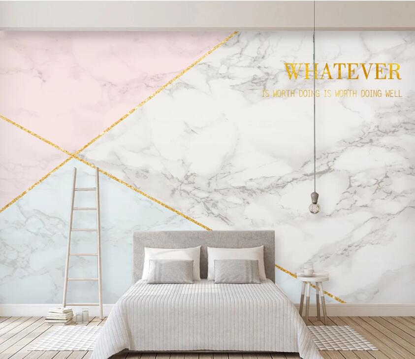 3D Golden Geometry WC36 Wall Murals Wallpaper AJ Wallpaper 2