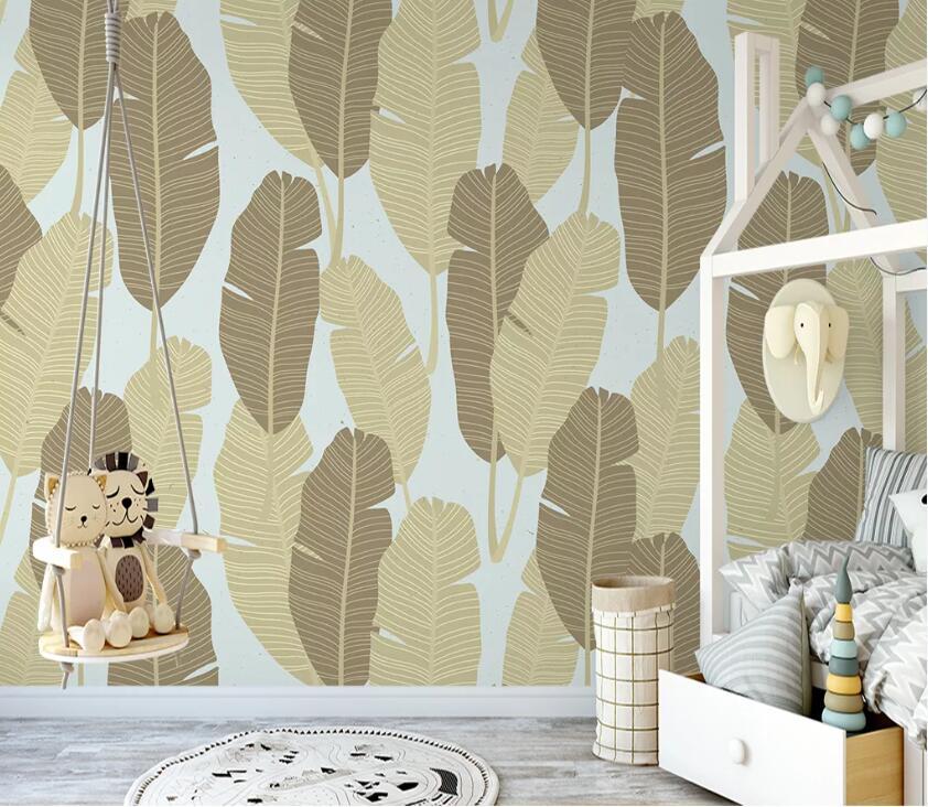 3D Banana Leaf WC20 Wall Murals Wallpaper AJ Wallpaper 2