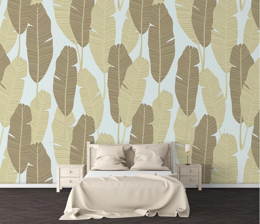 3D Banana Leaf WC20 Wall Murals Wallpaper AJ Wallpaper 2