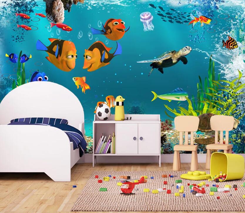 3D Underwater World WC83 Wall Murals Wallpaper AJ Wallpaper 2