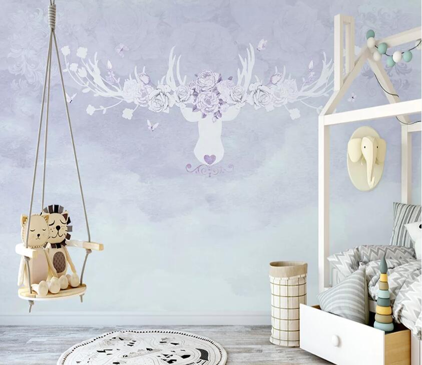 3D Antlers WC45 Wall Murals Wallpaper AJ Wallpaper 2