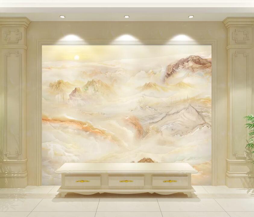 3D Mountain River WC08 Wall Murals Wallpaper AJ Wallpaper 2