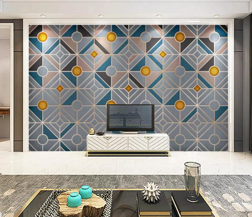 3D Color Geometry WC99 Wall Murals Wallpaper AJ Wallpaper 2