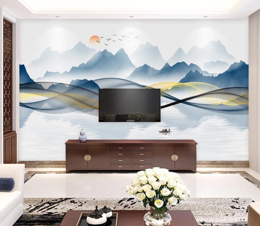 3D Misty Valley WC96 Wall Murals Wallpaper AJ Wallpaper 2