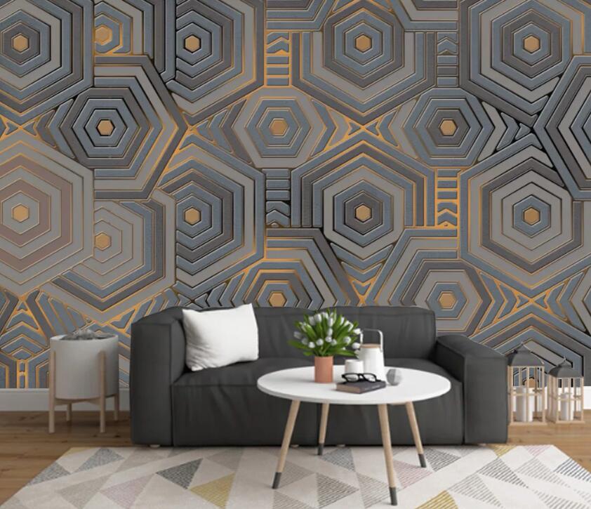 3D Geometric Lines WC92 Wall Murals Wallpaper AJ Wallpaper 2