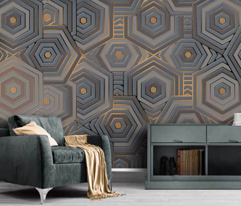 3D Geometric Lines WC92 Wall Murals Wallpaper AJ Wallpaper 2