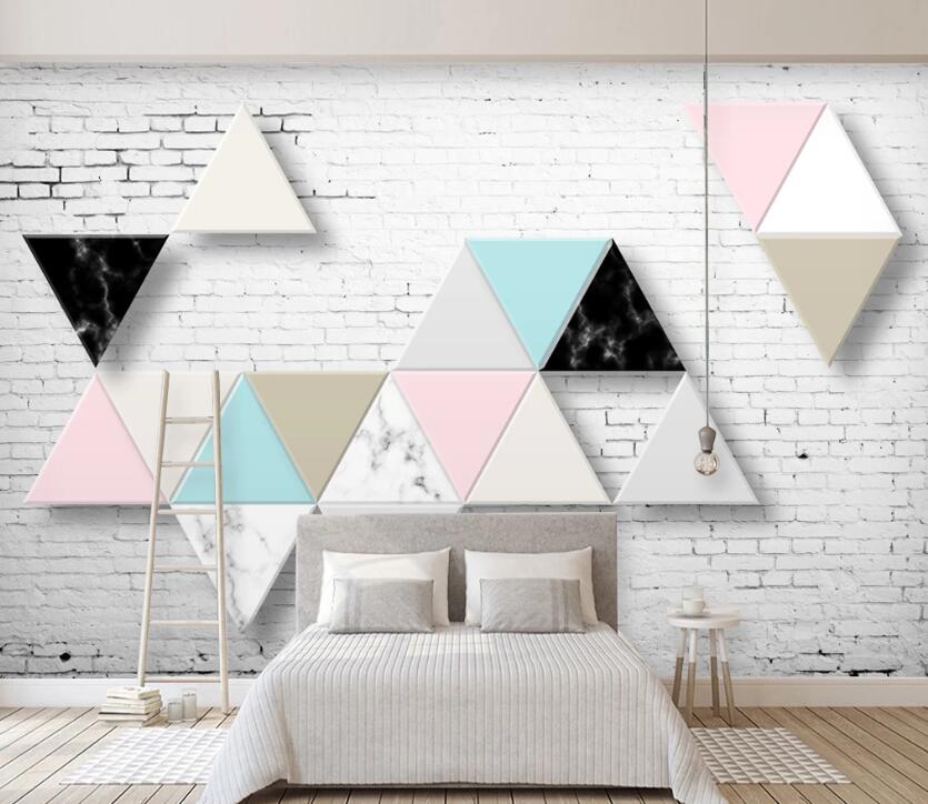 3D Colored Triangle WC68 Wall Murals Wallpaper AJ Wallpaper 2