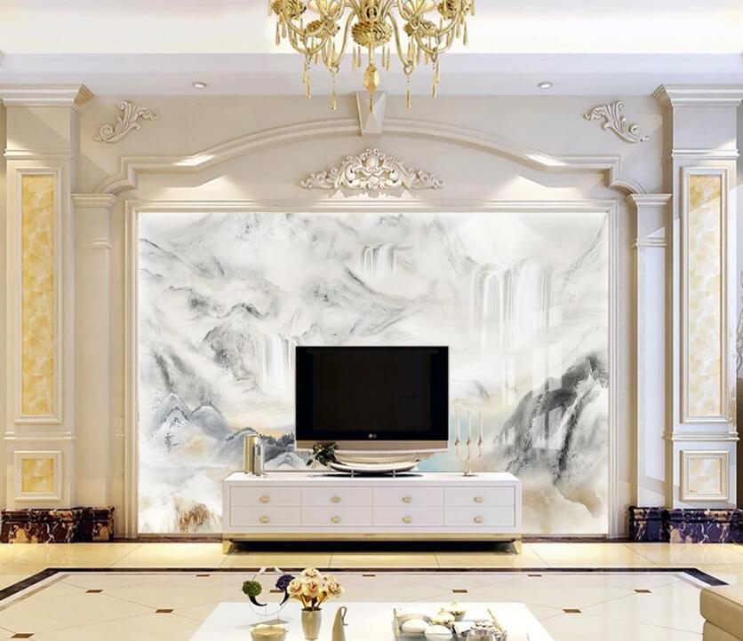 3D Abstract Mountain River WC62 Wall Murals Wallpaper AJ Wallpaper 2