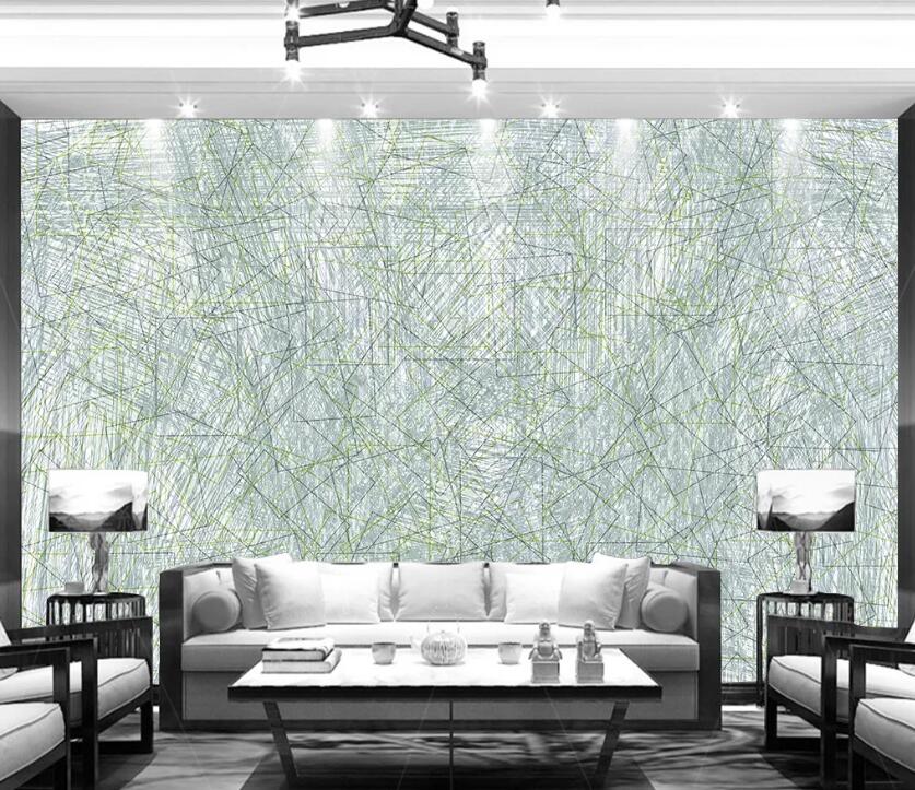 3D Green Geometry WC53 Wall Murals Wallpaper AJ Wallpaper 2
