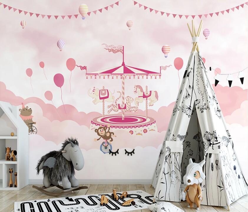 3D Pink Paradise WC25 Wall Murals Wallpaper AJ Wallpaper 2