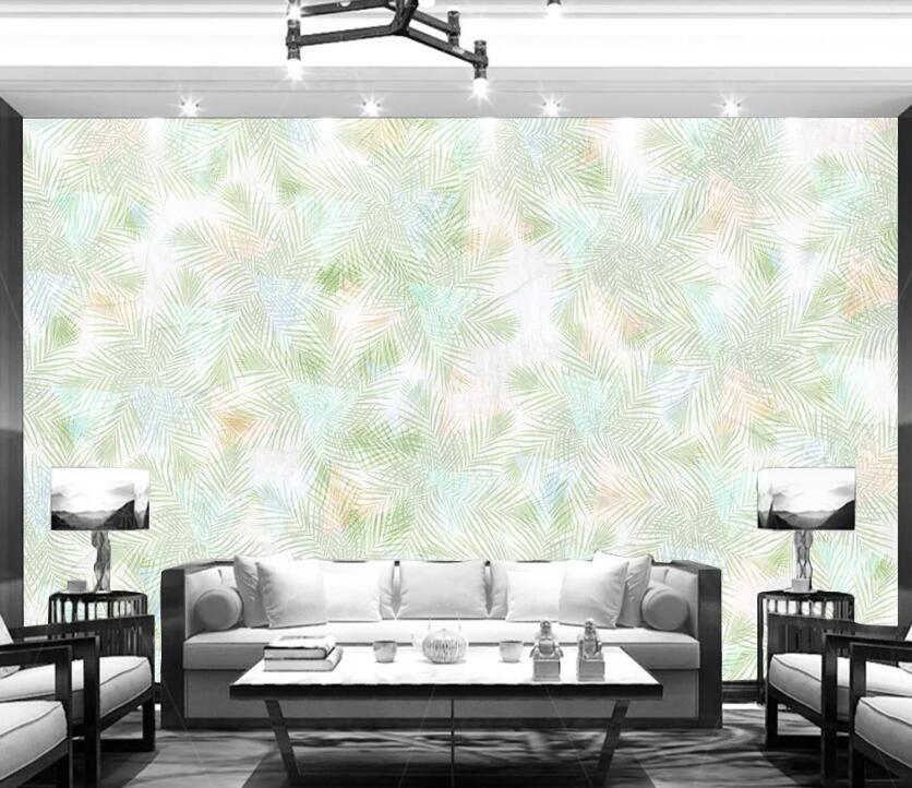 3D Green Branches WC91 Wall Murals Wallpaper AJ Wallpaper 2