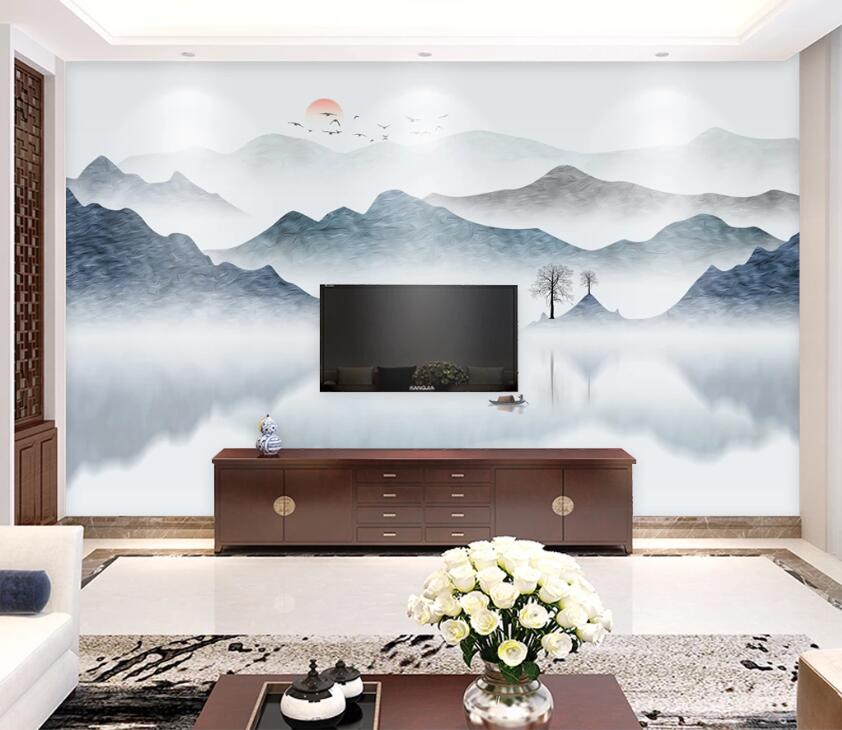 3D Misty Valley WC87 Wall Murals Wallpaper AJ Wallpaper 2