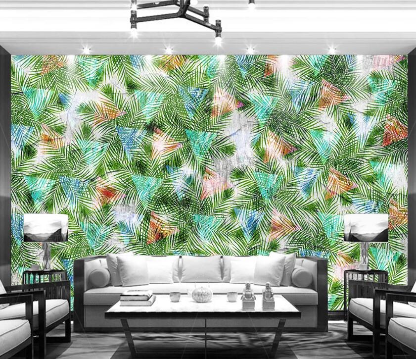 3D Green Patchwork WC81 Wall Murals Wallpaper AJ Wallpaper 2