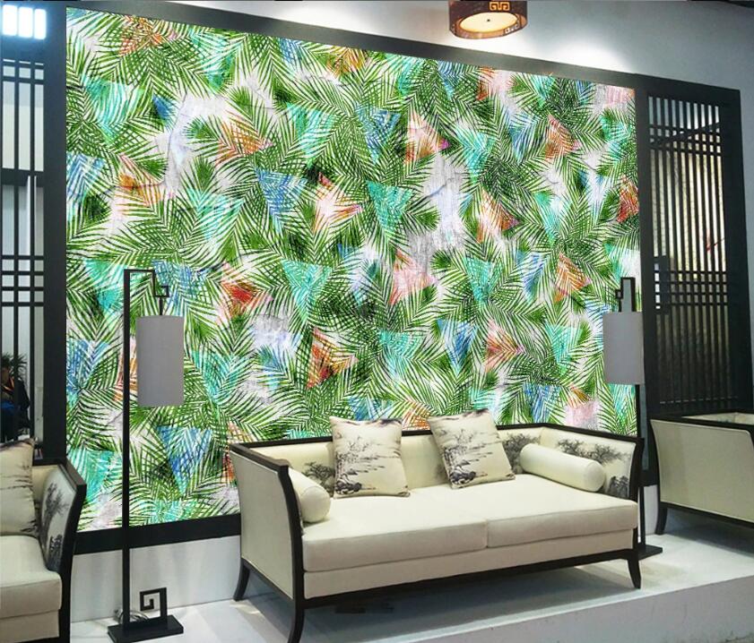 3D Green Patchwork WC81 Wall Murals Wallpaper AJ Wallpaper 2