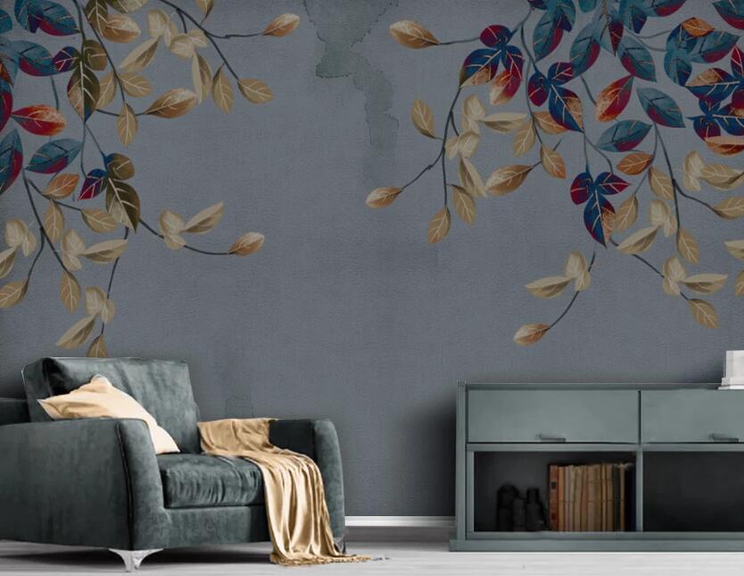 3D Colored Leaves WC65 Wall Murals Wallpaper AJ Wallpaper 2