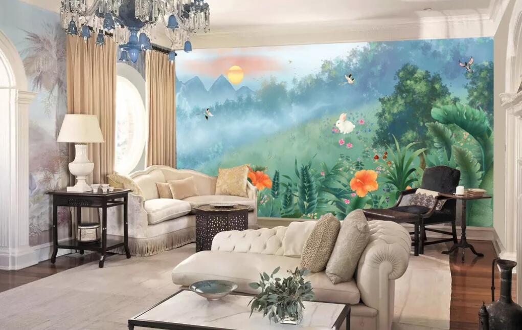 3D Animal Forest WC50 Wall Murals Wallpaper AJ Wallpaper 2