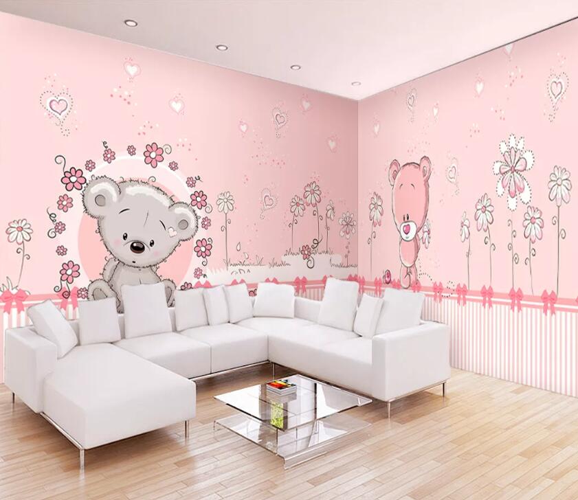 3D Cute Bear WC40 Wall Murals Wallpaper AJ Wallpaper 2