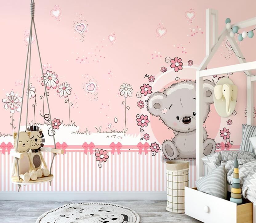 3D Cute Bear WC40 Wall Murals Wallpaper AJ Wallpaper 2