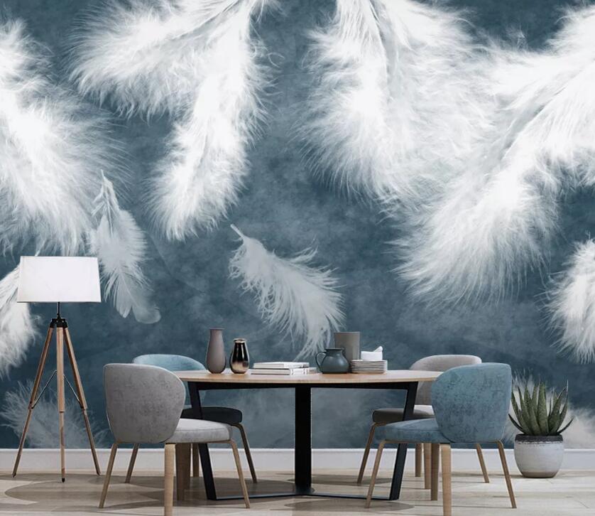 3D Feather Fluff WC2471 Wall Murals