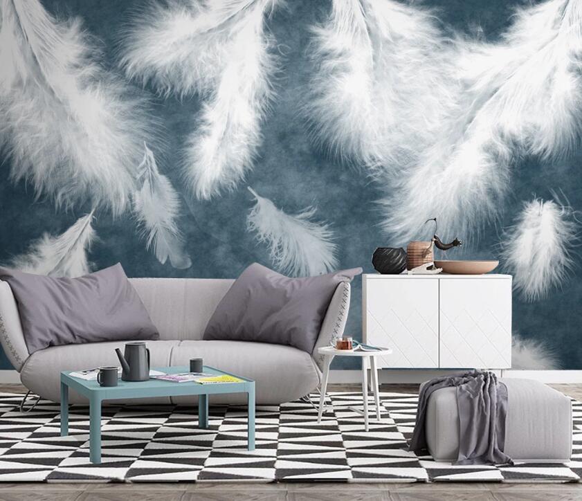3D Feather Fluff WC2471 Wall Murals