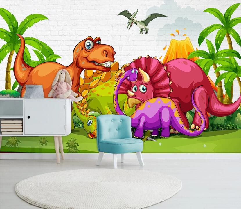 3D Dinosaur WC55 Wall Murals Wallpaper AJ Wallpaper 2
