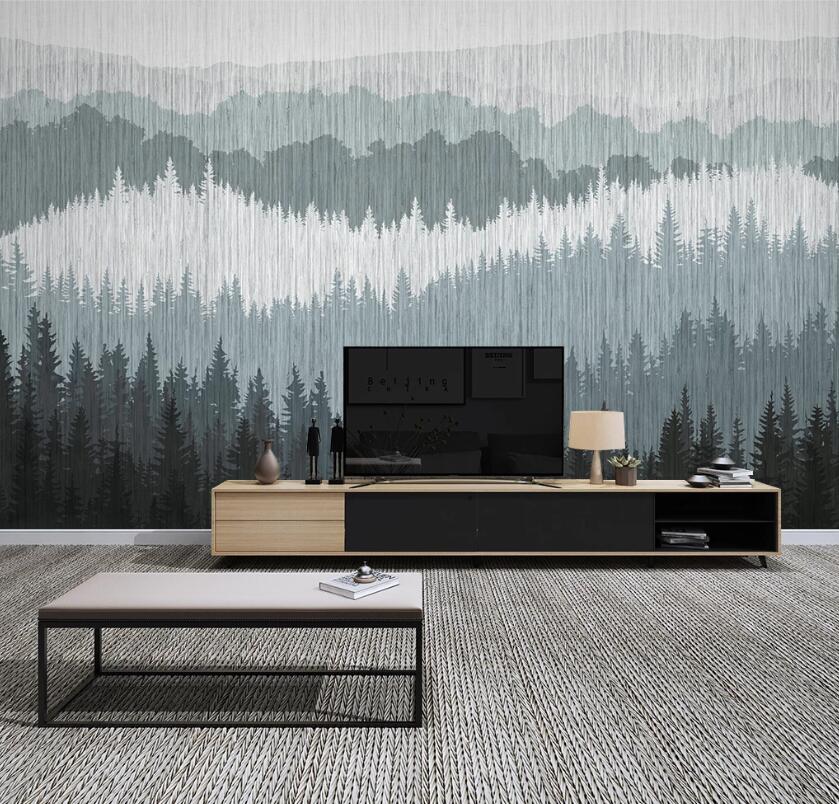 3D Grey Woods WC99 Wall Murals Wallpaper AJ Wallpaper 2