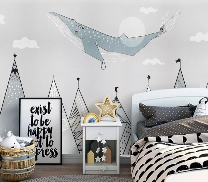 3D Whale Painting WC2393 Wall Murals