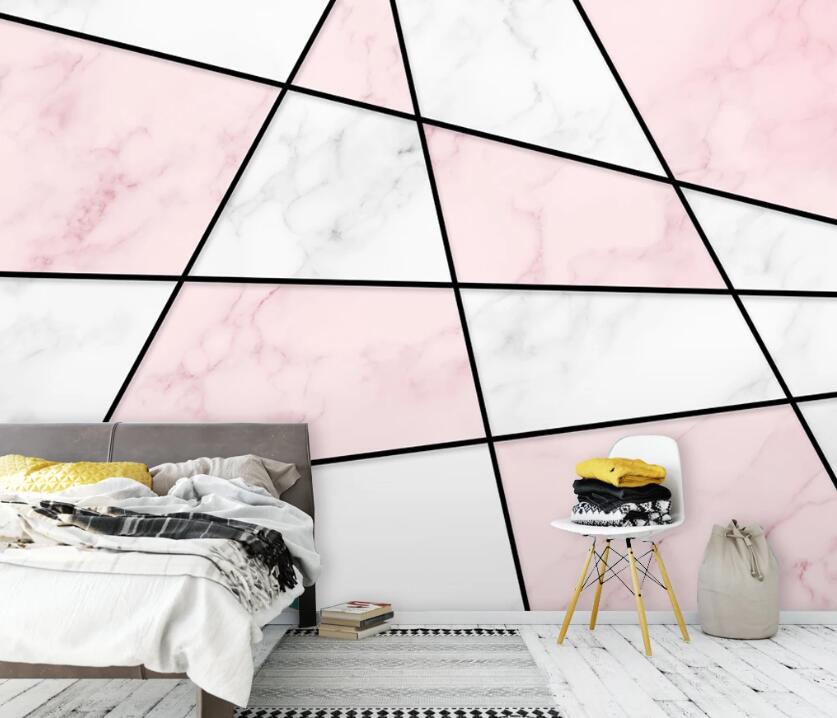 3D Pink Square WC2370 Wall Murals