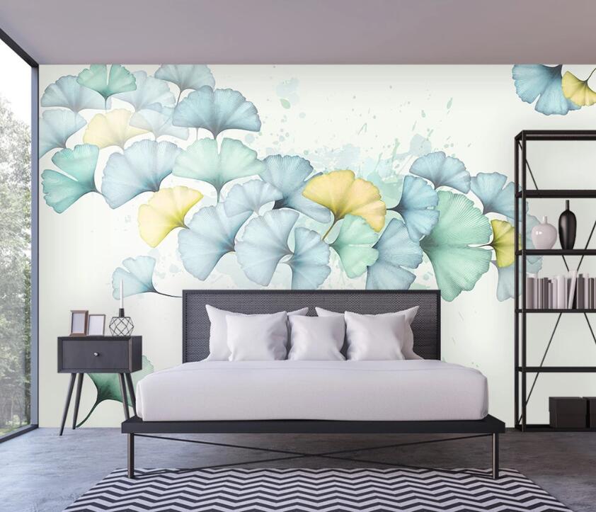 3D Ginkgo Leaves WC40 Wall Murals Wallpaper AJ Wallpaper 2