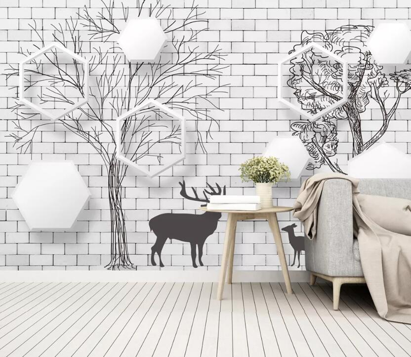 3D Diamond Branch WC33 Wall Murals Wallpaper AJ Wallpaper 2