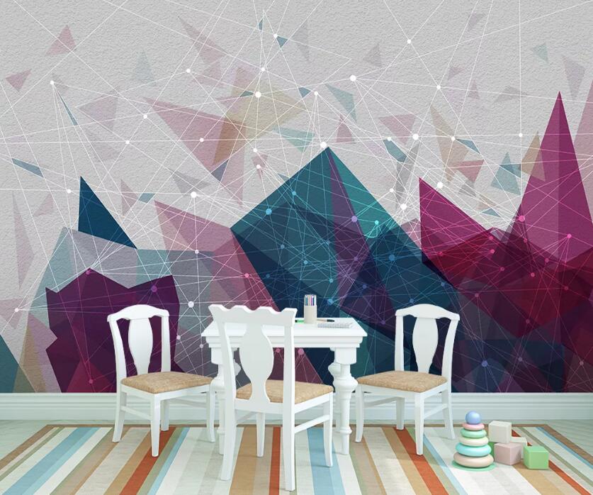 3D Colored Triangle WC2345 Wall Murals