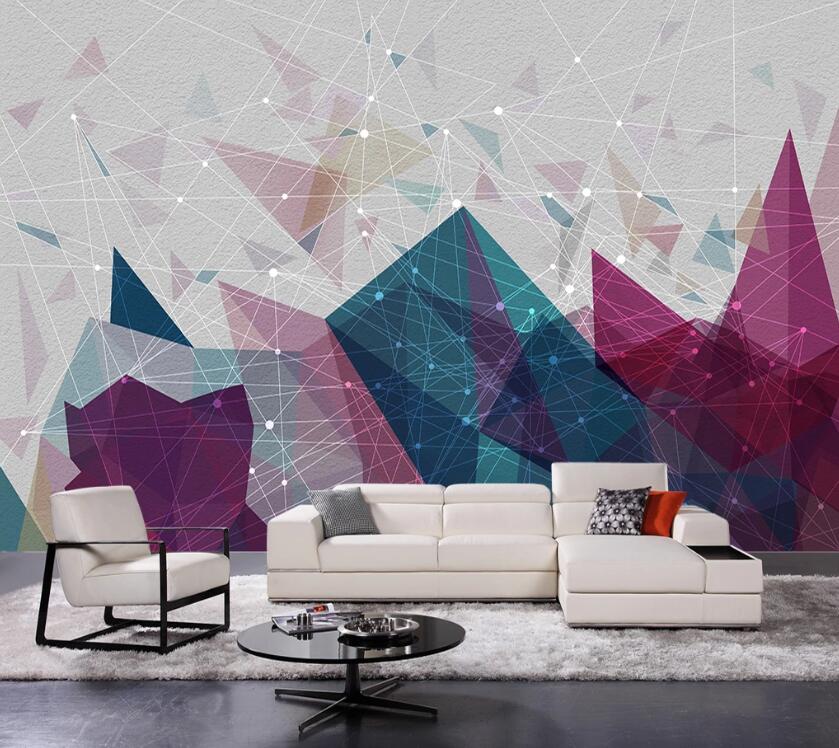 3D Colored Triangle WC2345 Wall Murals