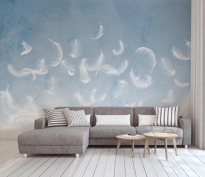 3D Feather Falling WC2344 Wall Murals