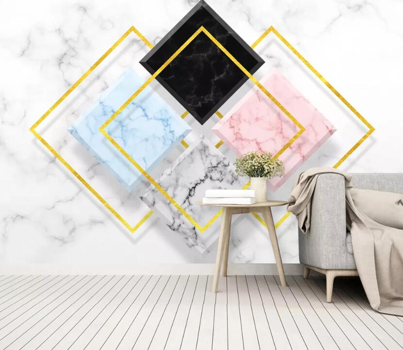 3D Colored Square WC20 Wall Murals Wallpaper AJ Wallpaper 2