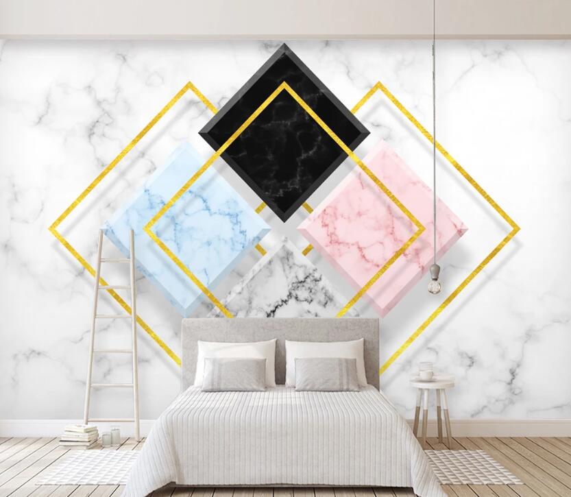 3D Colored Square WC20 Wall Murals Wallpaper AJ Wallpaper 2