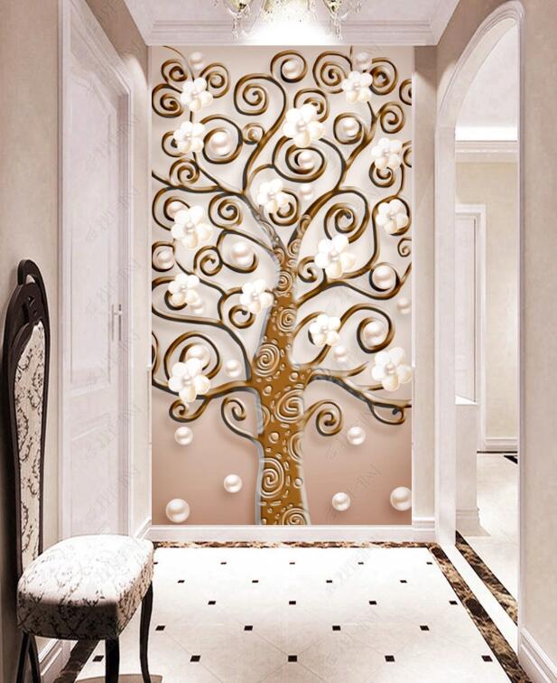 3D Flower Tree WC17 Wall Murals Wallpaper AJ Wallpaper