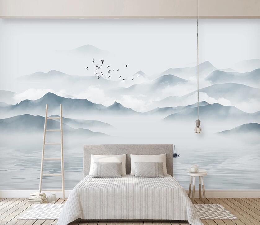 3D Beautiful Mountain River WC07 Wall Murals Wallpaper AJ Wallpaper 2