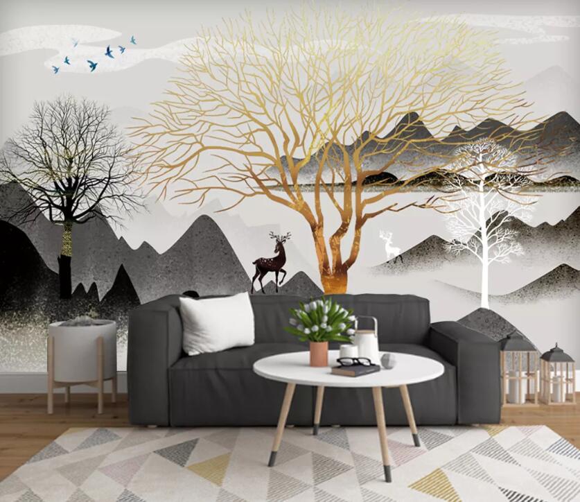 3D Sika Deer WC2330 Wall Murals