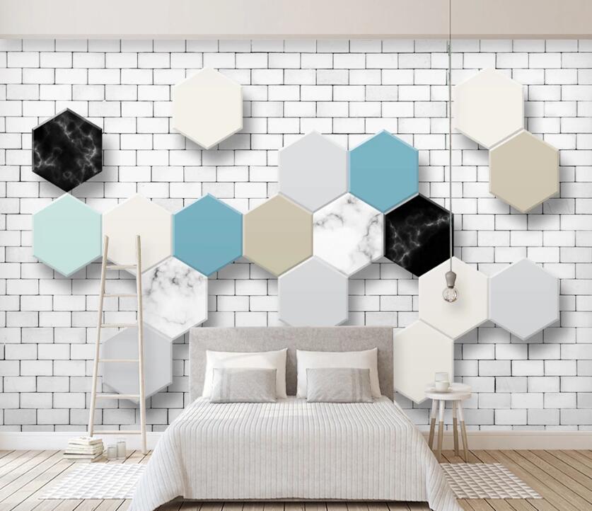 3D Geometric Diamond WC64 Wall Murals Wallpaper AJ Wallpaper 2
