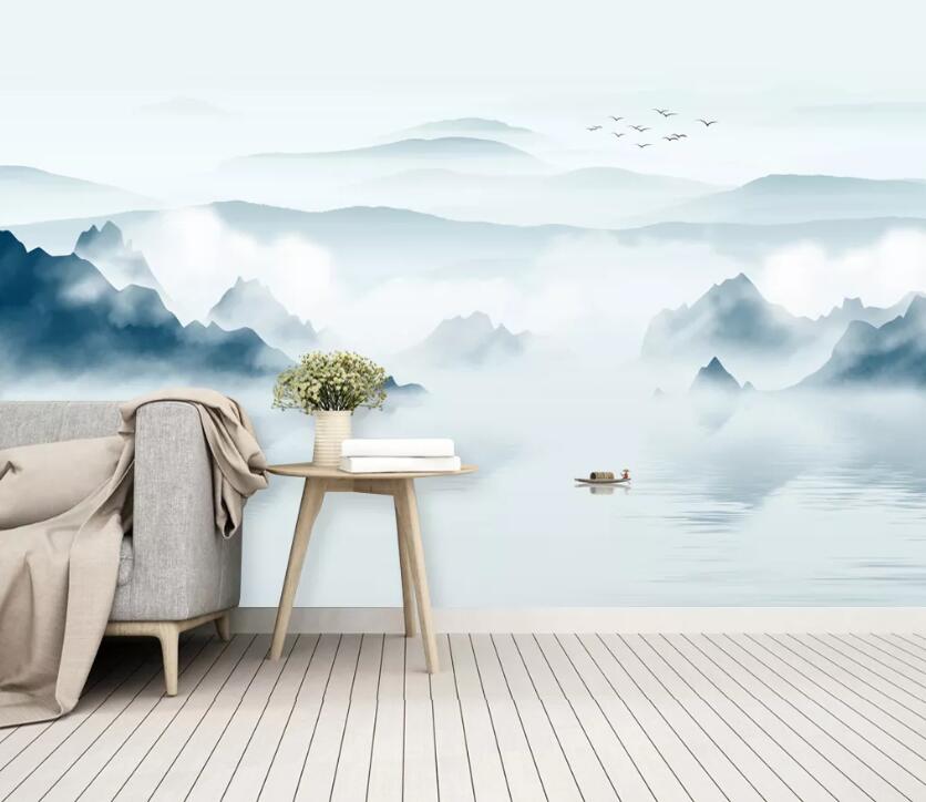3D Water Boat WC45 Wall Murals Wallpaper AJ Wallpaper 2