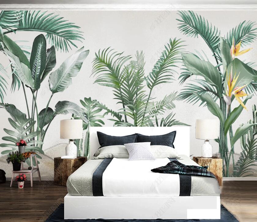 3D Leaves WC32 Wall Murals Wallpaper AJ Wallpaper 2