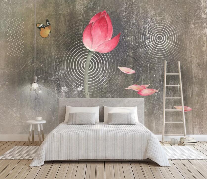 3D Lotus WC14 Wall Murals Wallpaper AJ Wallpaper 2