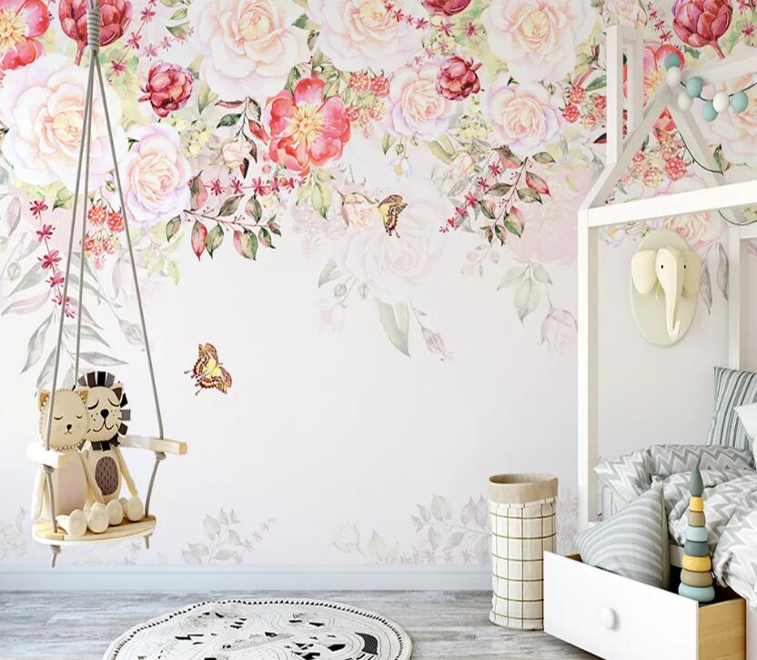 3D Rose Flower Sea WC2269 Wall Murals