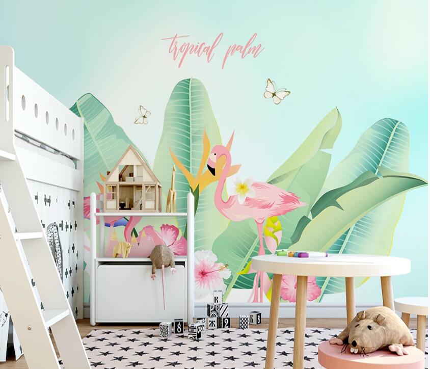 3D Elegant Flamingo WC2264 Wall Murals