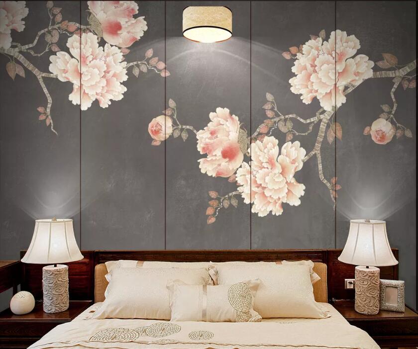 3D Pink Flowers WC62 Wall Murals Wallpaper AJ Wallpaper 2