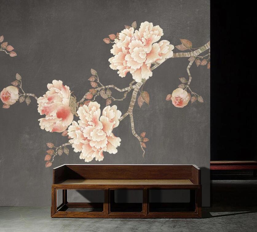 3D Pink Flowers WC62 Wall Murals Wallpaper AJ Wallpaper 2