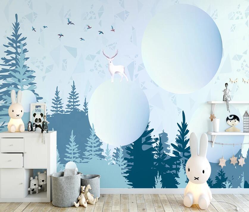 3D Forest Snowball WC56 Wall Murals Wallpaper AJ Wallpaper 2